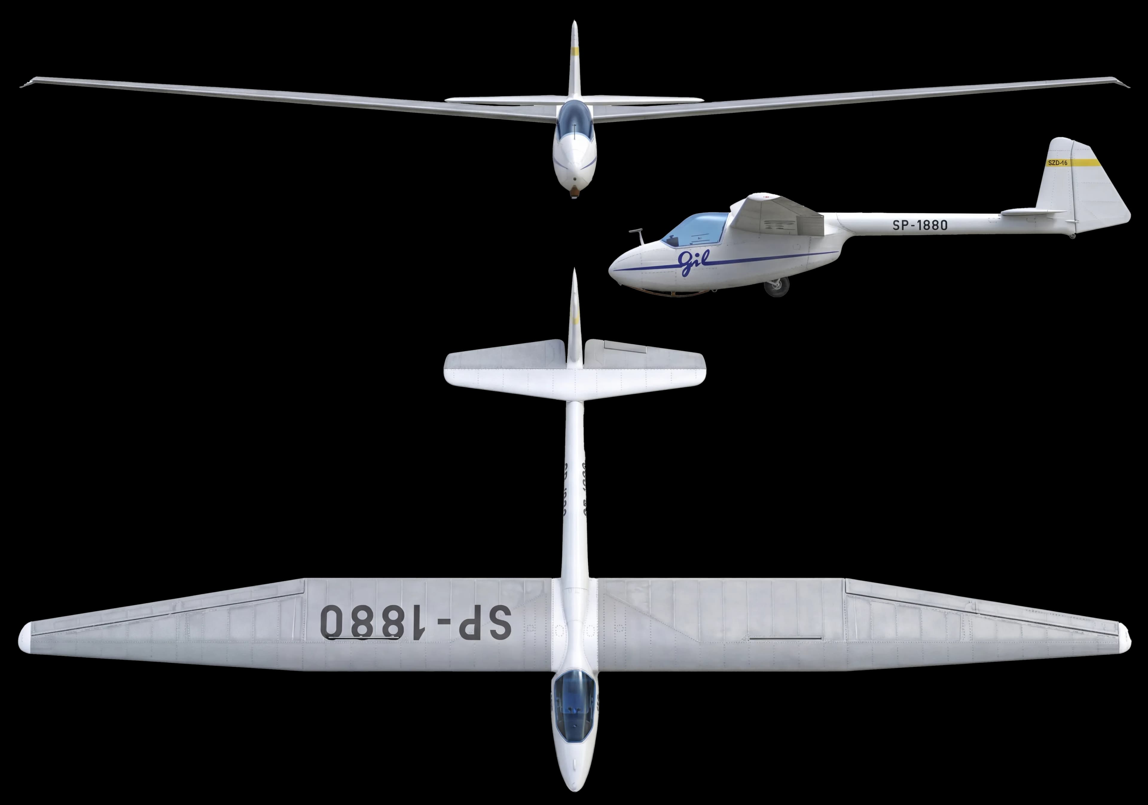 SZD-16 Gil rzut
