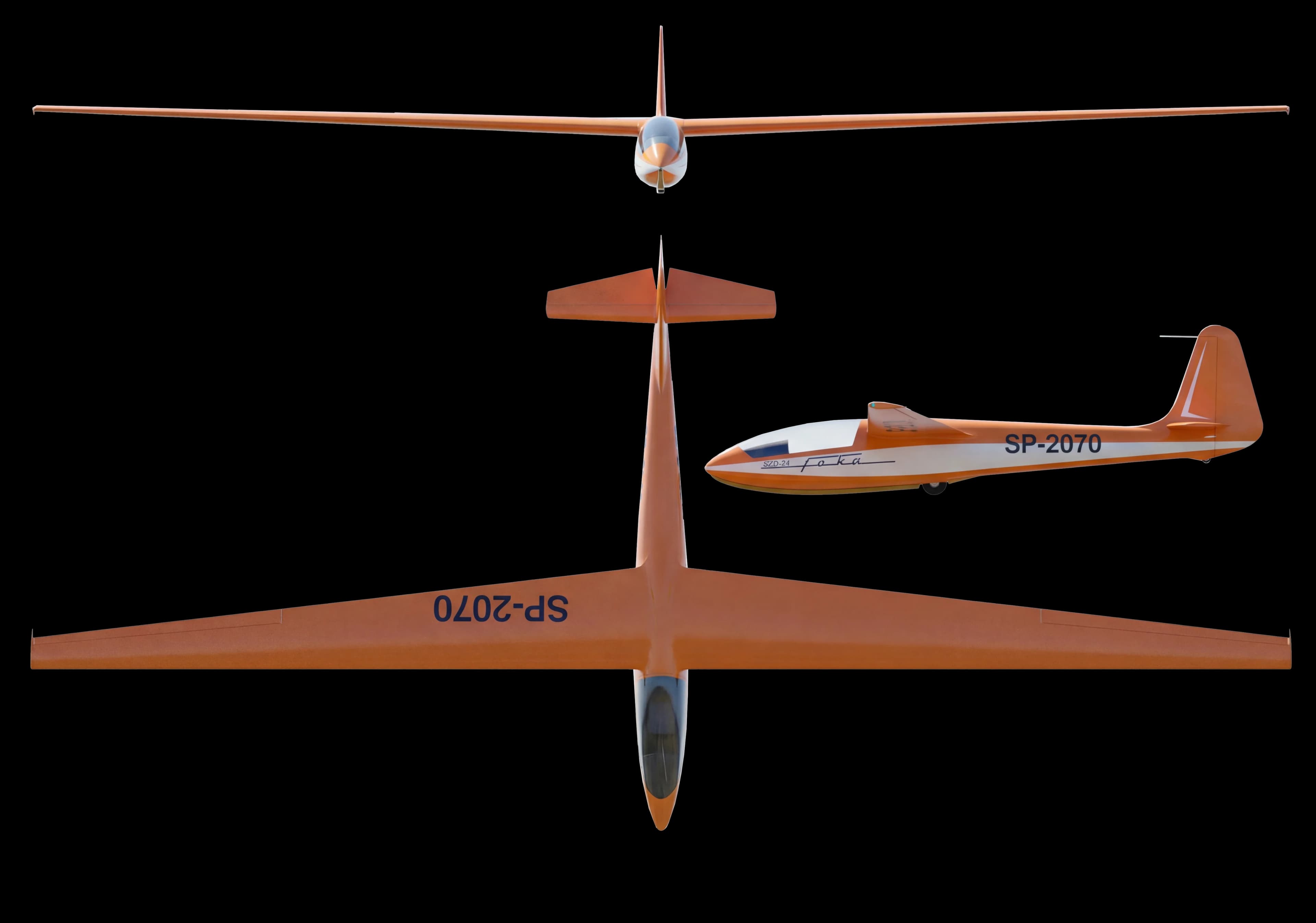 SZD-24 Foka rzut